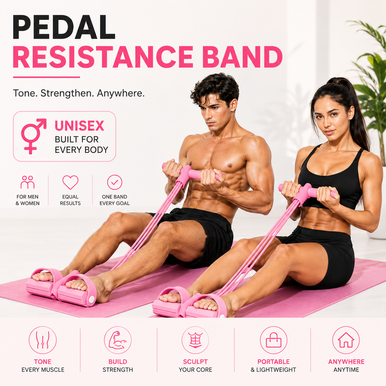 Unisex Yoga Pedal Puller Resistance Band